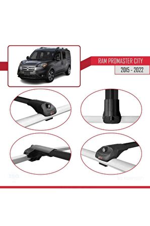 Ram Promaster City 2015-2022 Arası ile uyumlu ACE-1 Ara Atkı Tavan Barı SİYAH