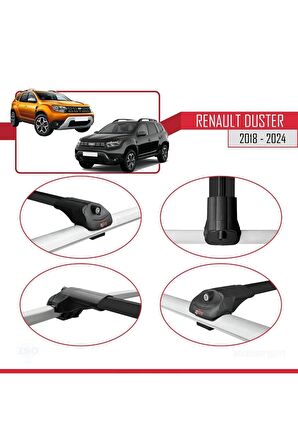Renault Duster (HM) 2018 ve Sonrası ile uyumlu ACE-1 Ara Atkı Tavan Barı SİYAH