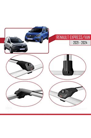 Renault Express 2021 ve Sonrası ile Uyumlu ACE-1 Ara Atkı Tavan Barı GRİ