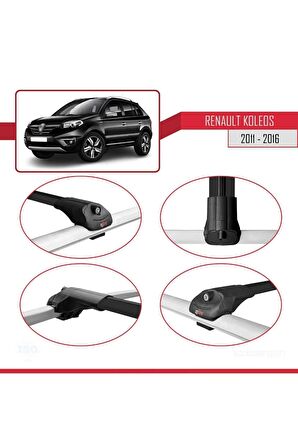 Renault Koleos 2011-2016 Arası ile uyumlu ACE-1 Ara Atkı Tavan Barı SİYAH