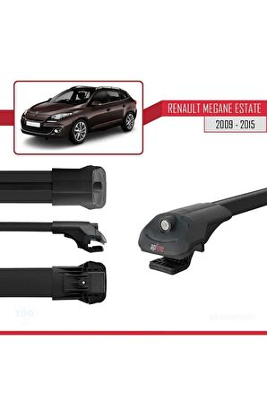 Renault Megane GRANDTOUR 2009-2015 Arası ile uyumlu ACE-1 Ara Atkı Tavan Barı SİYAH
