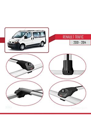 Renault Trafic 2001-2014 Arası ile uyumlu ACE-1 Ara Atkı Tavan Barı GRİ
