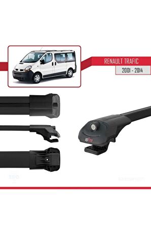 Renault Trafic 2001-2014 Arası ile uyumlu ACE-1 Ara Atkı Tavan Barı SİYAH