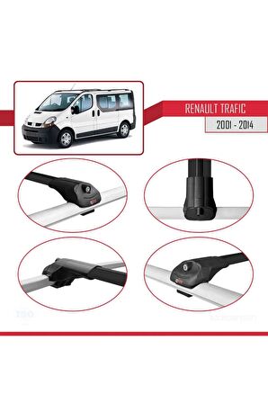 Renault Trafic 2001-2014 Arası ile uyumlu ACE-1 Ara Atkı Tavan Barı SİYAH