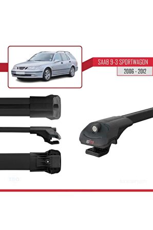 Saab 9-3 Sportwagon 2006-2012 Arası ile uyumlu ACE-1 Ara Atkı Tavan Barı SİYAH