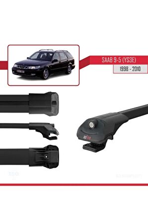 Saab 9-5 (YS3E) 1998-2010 Arası ile uyumlu ACE-1 Ara Atkı Tavan Barı SİYAH