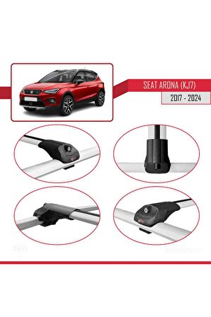 Seat Arona (KJ7) 2017 ve Sonrası ile uyumlu ACE-1 Ara Atkı Tavan Barı GRİ