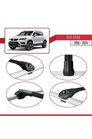 Seat Ateca 2016 ve Sonrası ile uyumlu ACE-1 Ara Atkı Tavan Barı SİYAH