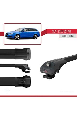 Seat Exeo 3R9 2009-2013 Arası ile uyumlu ACE-1 Ara Atkı Tavan Barı SİYAH