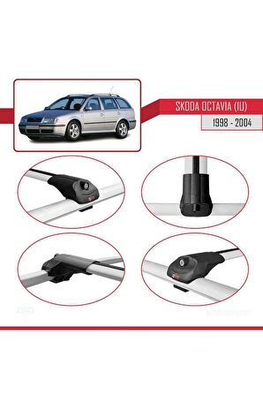 Skoda Octavia (1U) 1998-2004 Arası ile uyumlu ACE-1 Ara Atkı Tavan Barı GRİ