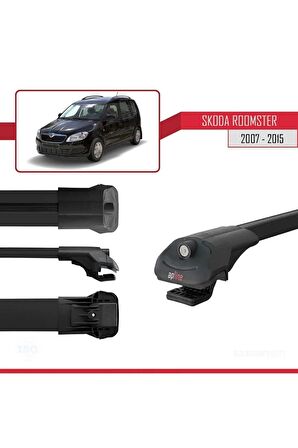 Skoda Roomster 2007-2015 Arası ile uyumlu ACE-1 Ara Atkı Tavan Barı SİYAH