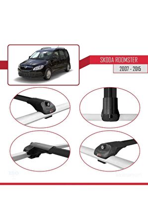 Skoda Roomster 2007-2015 Arası ile uyumlu ACE-1 Ara Atkı Tavan Barı SİYAH