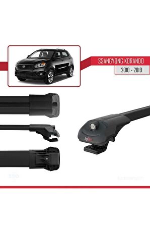 Ssangyong Korando (C) 2010-2019 Arası ile uyumlu ACE-1 Ara Atkı Tavan Barı SİYAH