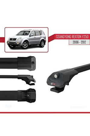Ssangyong Rexton Y250 2006-2012 Arası ile uyumlu ACE-1 Ara Atkı Tavan Barı SİYAH