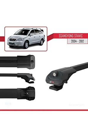 Ssangyong Stavic 2004-2012 Arası ile uyumlu ACE-1 Ara Atkı Tavan Barı SİYAH