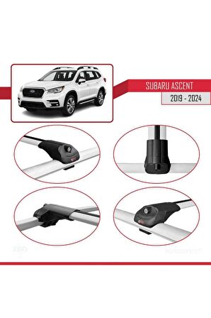 Subaru Ascent 2019 ve Sonrası ile uyumlu ACE-1 Ara Atkı Tavan Barı GRİ