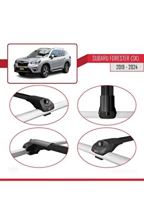 Subaru Forester (SK) 2019 ve Sonrası ile uyumlu ACE-1 Ara Atkı Tavan Barı SİYAH