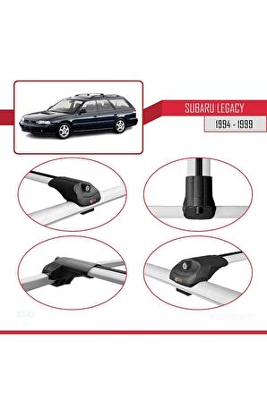 Subaru Legacy 1994-1999 Arası ile uyumlu ACE-1 Ara Atkı Tavan Barı GRİ