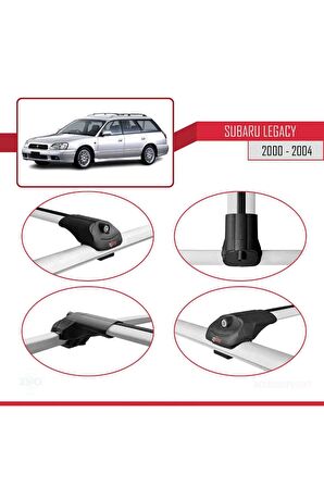 Subaru Legacy 2000-2004 Arası ile uyumlu ACE-1 Ara Atkı Tavan Barı GRİ 3 ADET BAR