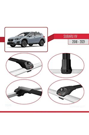 Subaru XV 2018-2021 Arası ile uyumlu ACE-1 Ara Atkı Tavan Barı SİYAH