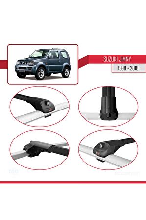 Suzuki Jimny 1998-2018 Arası ile uyumlu ACE-1 Ara Atkı Tavan Barı SİYAH