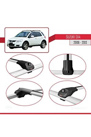 Suzuki SX4 2006-2013 Arası ile uyumlu ACE-1 Ara Atkı Tavan Barı GRİ