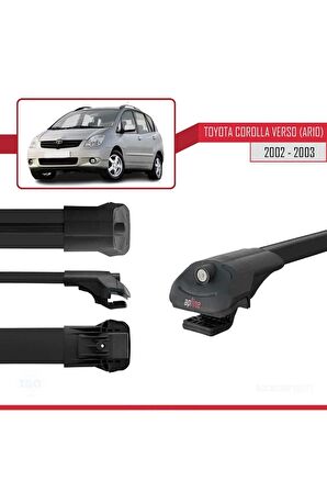 Toyota Corolla Verso (AR10) 2002-2003 Arası ile uyumlu ACE-1 Ara Atkı Tavan Barı SİYAH