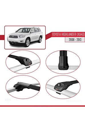 Toyota Highlander (XU40) 2008-2013 Arası ile uyumlu ACE-1 Ara Atkı Tavan Barı SİYAH