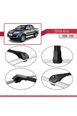 Toyota Hilux 2006-2016 Arası ile uyumlu ACE-1 Ara Atkı Tavan Barı SİYAH