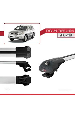 Toyota Land Cruiser (J200) V8 2008-2021 Arası ile uyumlu ACE-1 Ara Atkı Tavan Barı GRİ
