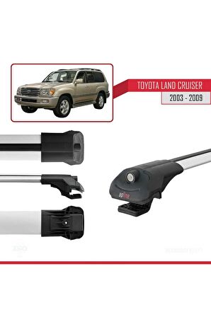 Toyota Land Cruiser 2003-2009 Arası ile uyumlu ACE-1 Ara Atkı Tavan Barı GRİ