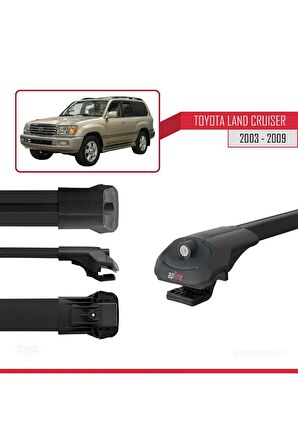 Toyota Land Cruiser 2003-2009 Arası ile uyumlu ACE-1 Ara Atkı Tavan Barı SİYAH