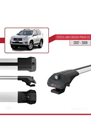 Toyota Land Cruiser Prado (J125) 2007-2009 Arası ile uyumlu ACE-1 Ara Atkı Tavan Barı GRİ