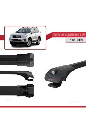Toyota Land Cruiser Prado (J125) 2007-2009 Arası ile uyumlu ACE-1 Ara Atkı Tavan Barı SİYAH