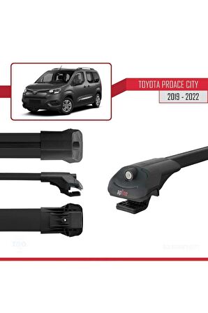 Toyota Proace City 2019-2024 Arası Ile Uyumlu Ace-1 Ara Atkı Tavan Barı Siyah