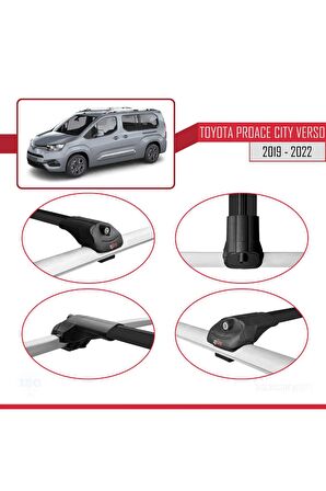 Toyota Proace City 2019-2022 Arası Ile Uyumlu Ace-1 Ara Atkı Tavan Barı Siyah