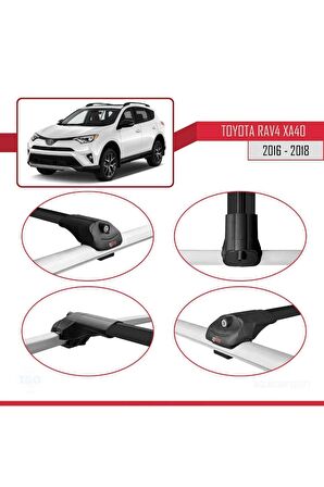 Toyota RAV4 (XA40) 2016-2018 Arası ile uyumlu ACE-1 Ara Atkı Tavan Barı SİYAH