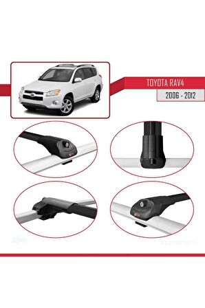 Toyota RAV4 2006-2012 Arası ile uyumlu ACE-1 Ara Atkı Tavan Barı SİYAH