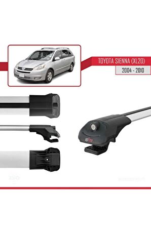 Toyota Sienna (XL20) 2004-2010 Arası ile uyumlu ACE-1 Ara Atkı Tavan Barı GRİ