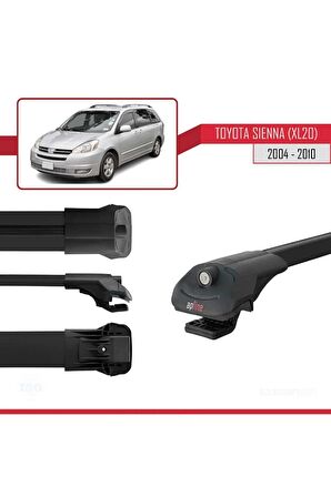 Toyota Sienna (XL20) 2004-2010 Arası ile uyumlu ACE-1 Ara Atkı Tavan Barı SİYAH