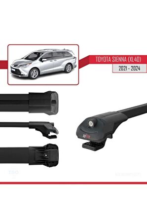 Toyota Sienna (XL40) 2021 ve Sonrası ile uyumlu ACE-1 Ara Atkı Tavan Barı SİYAH