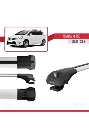 Toyota Verso 2009-2018 Arası ile uyumlu ACE-1 Ara Atkı Tavan Barı GRİ