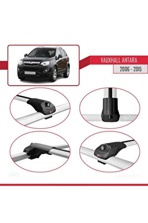 Vauxhall Antara 2006-2015 Arası ile uyumlu ACE-1 Ara Atkı Tavan Barı GRİ