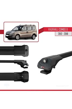 Vauxhall Combo D 2012-2018 Arası ile uyumlu ACE-1 Ara Atkı Tavan Barı SİYAH