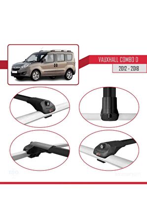 Vauxhall Combo D 2012-2018 Arası ile uyumlu ACE-1 Ara Atkı Tavan Barı SİYAH