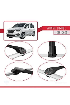 Vauxhall Combo E 2019-2023 Arası ile uyumlu ACE-1 Ara Atkı Tavan Barı SİYAH