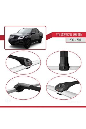 Volkswagen Amarok 2010-2016 Arası ile uyumlu ACE-1 Ara Atkı Tavan Barı SİYAH