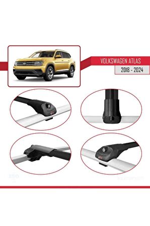 Volkswagen Atlas 2018 ve Sonrası ile uyumlu ACE-1 Ara Atkı Tavan Barı SİYAH