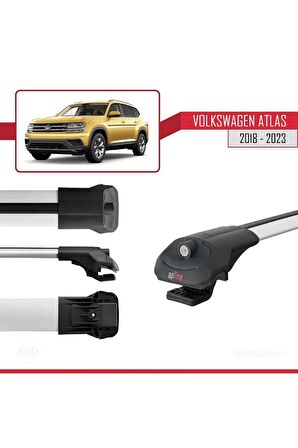Volkswagen Atlas 2018-2023 ile uyumlu ACE-1 Ara Atkı Tavan Barı GRİ