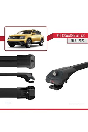 Volkswagen Atlas 2018-2023 ile uyumlu ACE-1 Ara Atkı Tavan Barı SİYAH
